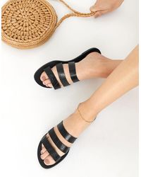 accessorize flat leather studded trim boot