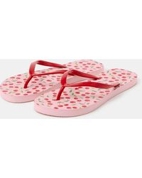 Accessorize - Cherry Print Flip Flops - Lyst