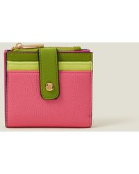 Accessorize - Women's Pink/green Zip Card Holder Purse - Lyst