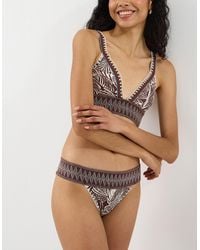 Accessorize - Palm Print Band Bikini Bottoms - Lyst
