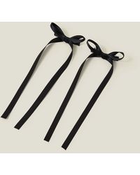 Accessorize - Women's 2-pack Mini Bow Clips Black - Lyst