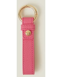 Accessorize - Women's Gold Faux Leather Loop Keyring - Lyst