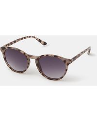 Accessorize - Tort Round Sunglasses - Lyst