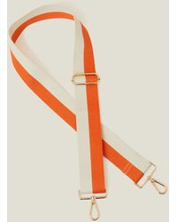 Accessorize - Women's Orange Cotton Stripe Bag Strap - Lyst