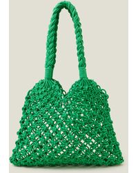 Accessorize - Green Open Weave Shopper Bag - Lyst