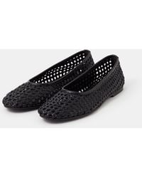Accessorize - Woven Leather Ballet Flats - Lyst