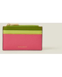 Accessorize - Women's Pink/green Colour Block Card Holder - Lyst