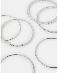 Accessorize - 6-Pack Mixed Texture Bangles - Lyst
