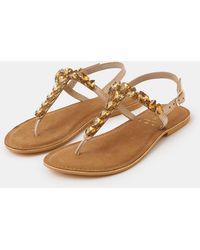 Accessorize - Gemstone Leather Sandals - Lyst