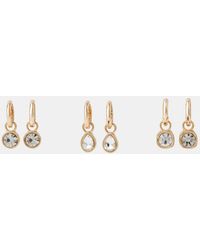 Accessorize - 3-Pack Teardrop Hoop Earrings - Lyst
