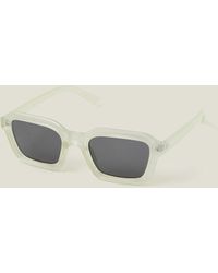 Accessorize - Women's Tan Crystal Rectangle Sunglasses - Lyst
