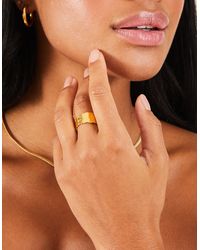 Accessorize - Stainless Steel Chunky Band Ring - Lyst