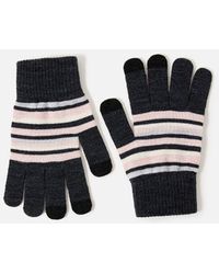 Accessorize Stripe Stretch Touchscreen Gloves - Multicolour