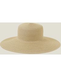 Accessorize - Women's Beige Straw Boater Floppy Hat - Lyst