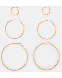 Accessorize - 3-Pack Hoop Earrings - Lyst