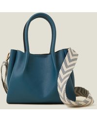 Accessorize - Women's Cross-body Bag With Webbing Strap Teal - Lyst