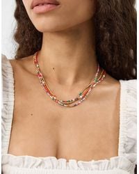Accessorize - 3-Pack Skinny Beaded Necklaces - Lyst