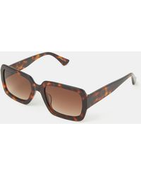 Accessorize - Acetate Tort Rectangle Sunglasses - Lyst
