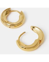 Accessorize - 14Ct-Plated Huggie Hoop Earrings - Lyst