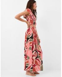 Accessorize - Abstract Print Smocked Maxi Skirt - Lyst