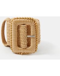 Accessorize - Square Buckle Woven Belt - Lyst