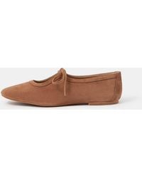 Accessorize - Tie Suede Ballet Flats - Lyst