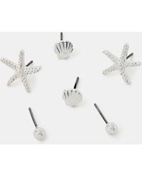 Accessorize - 3-Pack Starfish Stud Earrings - Lyst