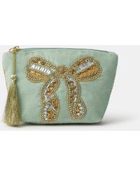 Accessorize - Embellished Bow Velvet Coin Purse - Lyst