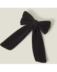 Accessorize - Women's Pleated Bow Hair Clip Black - Lyst