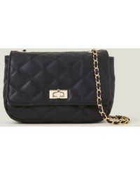 Accessorize - Women's Quilted Cross-body Bag Black - Lyst
