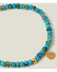 Accessorize - Women's 14ct Gold-plated Beaded Bracelet - Lyst