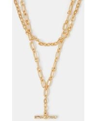 Accessorize - 2-Pack T-Bar Chain Necklaces - Lyst