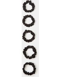 Accessorize - 5-Pack Skinny Satin Hair Scrunchies - Lyst