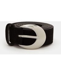 Accessorize - Oval Buckle Suede Belt - Lyst