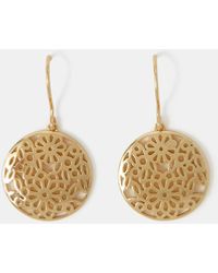 Accessorize - 14Ct-Plated Round Filigree Drop Earrings - Lyst