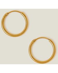 Accessorize - Stainless Steel Medium Hoops - Lyst