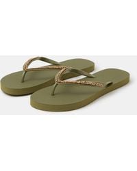 Accessorize - Bead Embellished Eva Flip Flops - Lyst