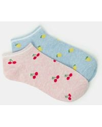 Accessorize - Fruit Print Trainer Sock Set - Lyst