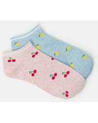 Accessorize - Fruit Print Trainer Sock Set - Lyst