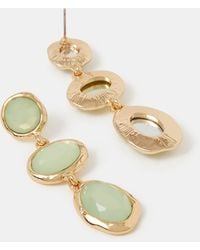 Accessorize - Triple Stone Drop Earrings - Lyst