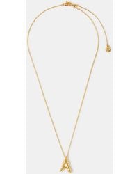 Accessorize - 14Ct-Plated Molten Initial Pendant Necklace - Lyst