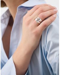 Accessorize - 3-Pack Molten Rings - Lyst