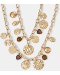 Accessorize - 2-Pack Coin Charm Necklaces - Lyst