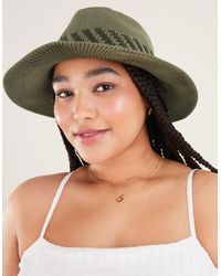 Accessorize - Packable Fedora Hat Green - Lyst