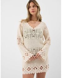 Accessorize - Crochet Long Sleeve Cover Up - Lyst