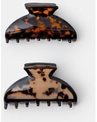 Accessorize - 2-Pack Oval Tort Claw Clips - Lyst