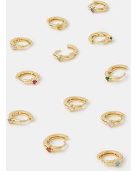 Accessorize - 4-Pack 14Ct-Plated Birthstone Celestial Earrings - Lyst