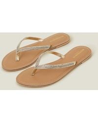 Accessorize - Daniella Beaded Flip Flops - Lyst