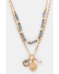 Accessorize - 2-Pack Beaded Charm Necklaces - Lyst