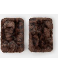 Accessorize - Faux Fur Fingerless Gloves - Lyst